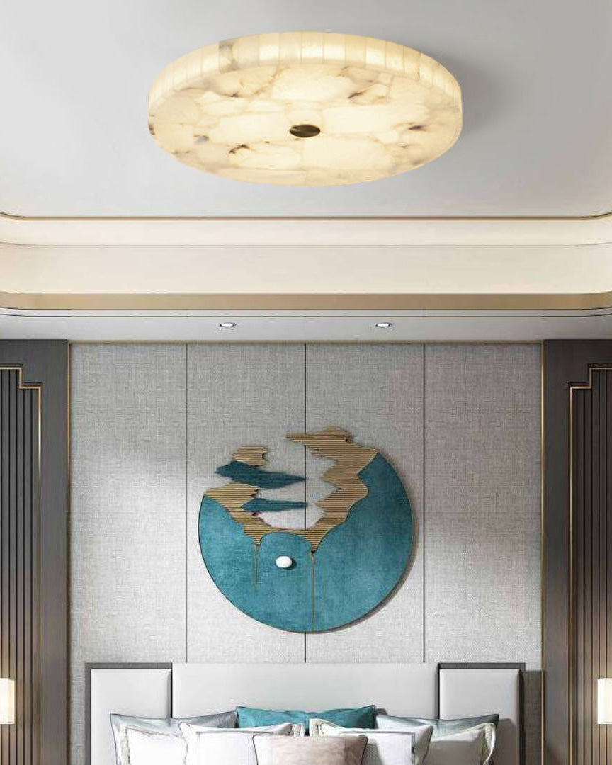 WOMO Round Alabaster Ceiling Light-WM1140