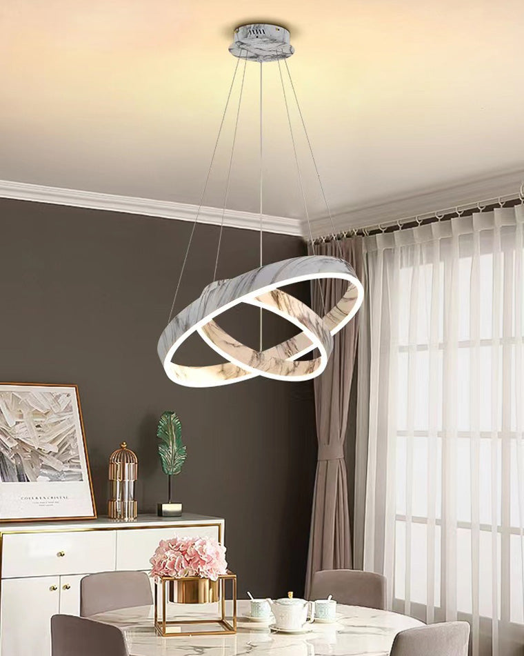 WOMO Tiered Circular Marble Chandelier-WM2460