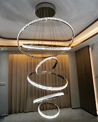 WOMO Tiered Circular Led Crystal Chandelier-WM2491b