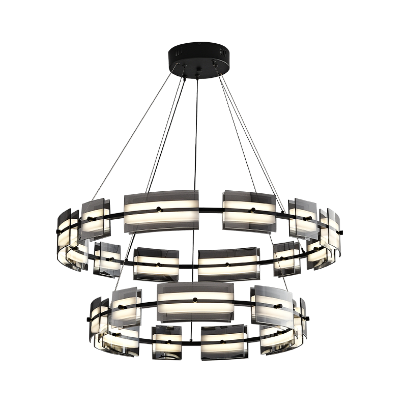 WOMO Tiered Circles Glass Chandelier-WM2220