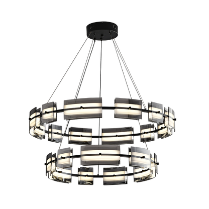 WOMO Tiered Circles Glass Chandelier-WM2220