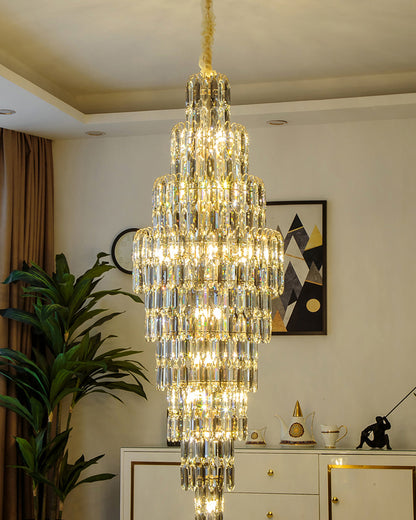 WOMO Tiered Tapers Crystal Chandelier-WM2382