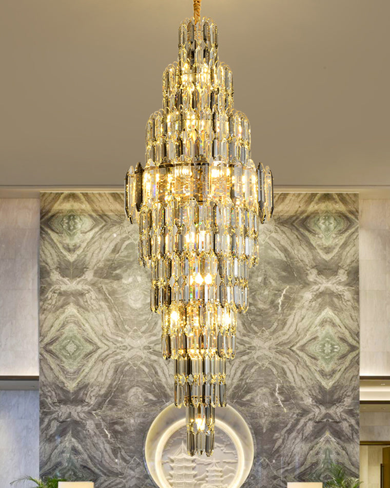 WOMO Tiered Tapers Crystal Chandelier-WM2382