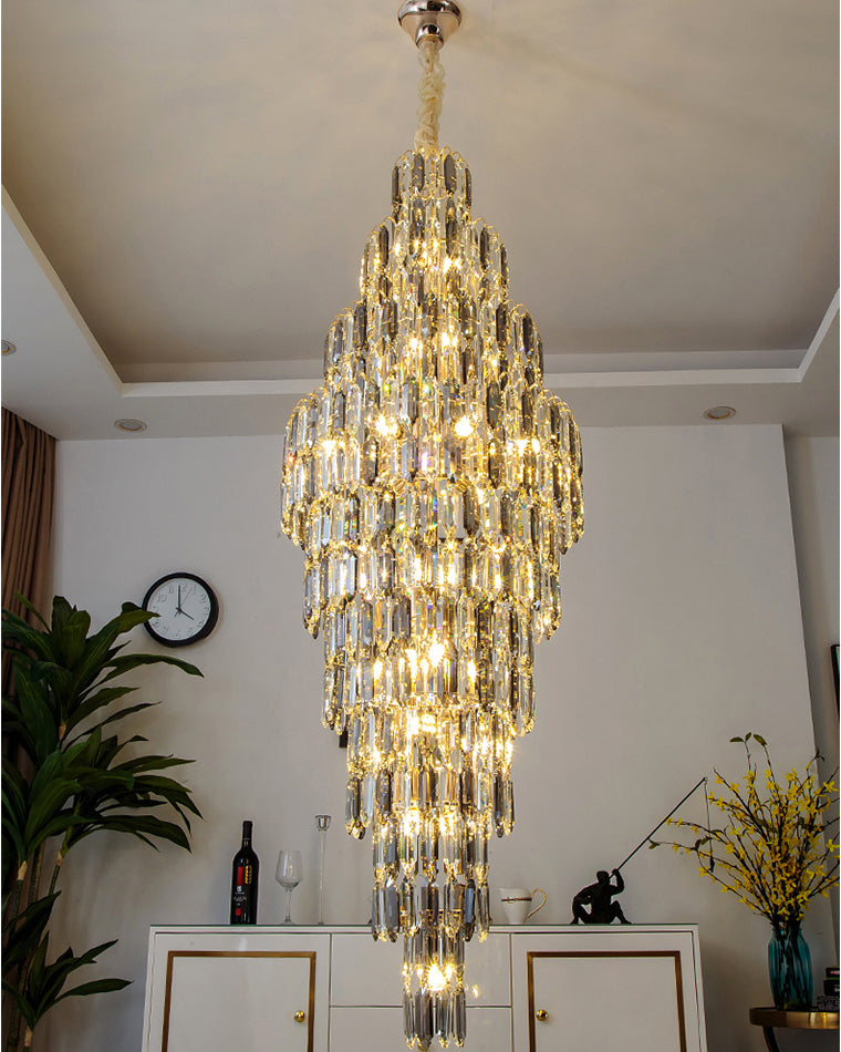 WOMO Tiered Tapers Crystal Chandelier-WM2382