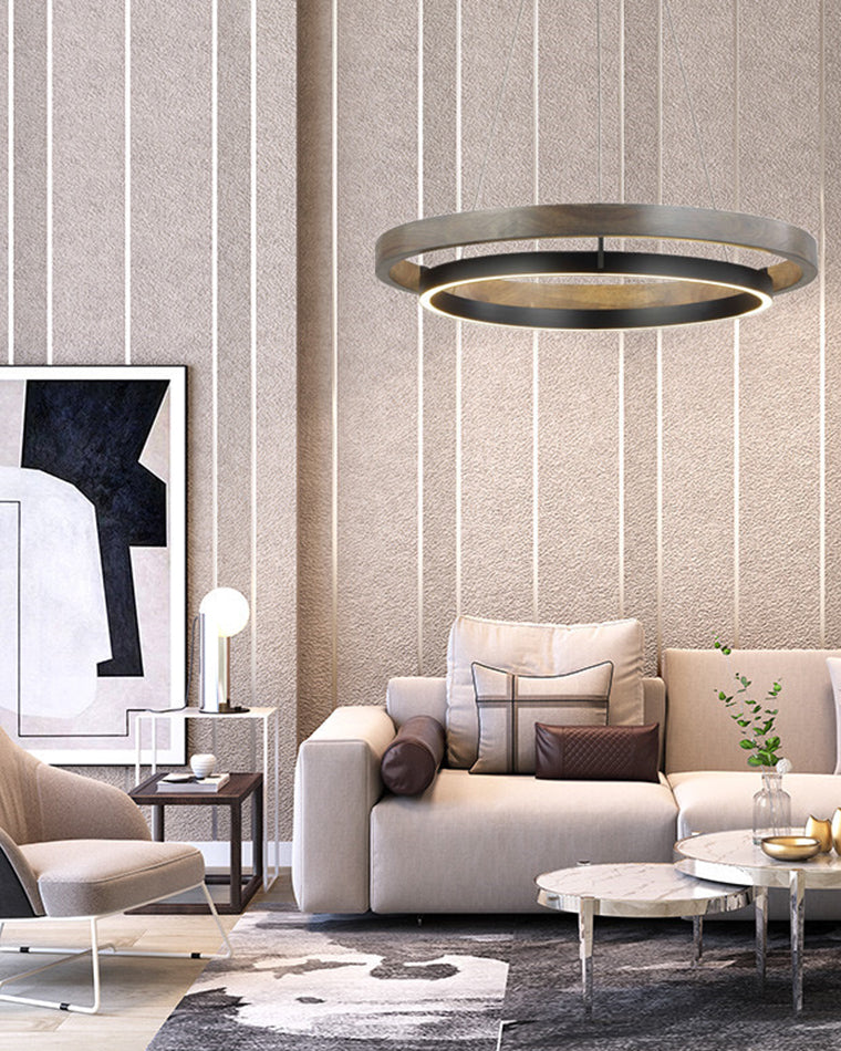 WOMO Circular Led Wood Chandelier-WM2492