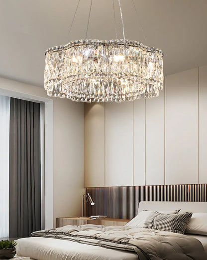 WOMO Flower Chrome Crystal Chandelier-WM2405