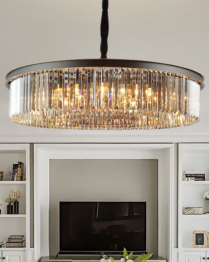 WOMO Smoked Crystal Round Chandelier-WM2919