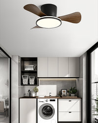 WOMO Small Low Profile Ceiling Fan Lamp - WM5166