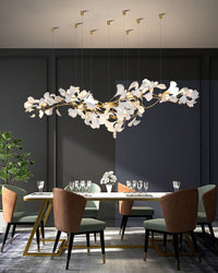 WOMO Gingko Long Linear Chandelier-WM2426