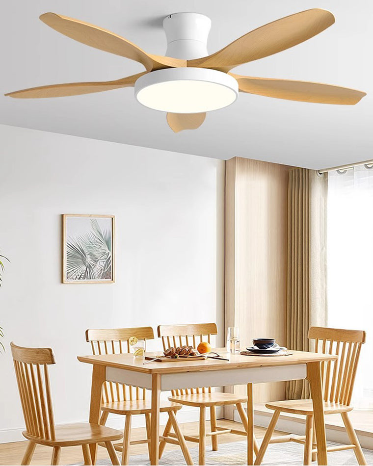 WOMO Scandi Large Flush Mount Ceiling Fan Lamp-WM5130