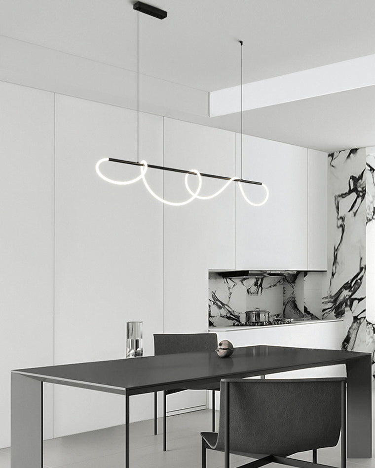 WOMO Rope Led Linear Brass Chandelier-WM2059a