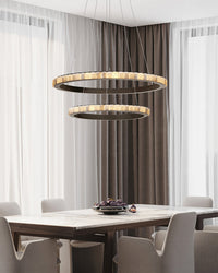 WOMO Tiered Circular Alabaster Chandelier-WM2858