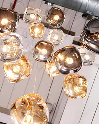 WOMO Colored Glass Multi Pendant Chandelier-WM2111
