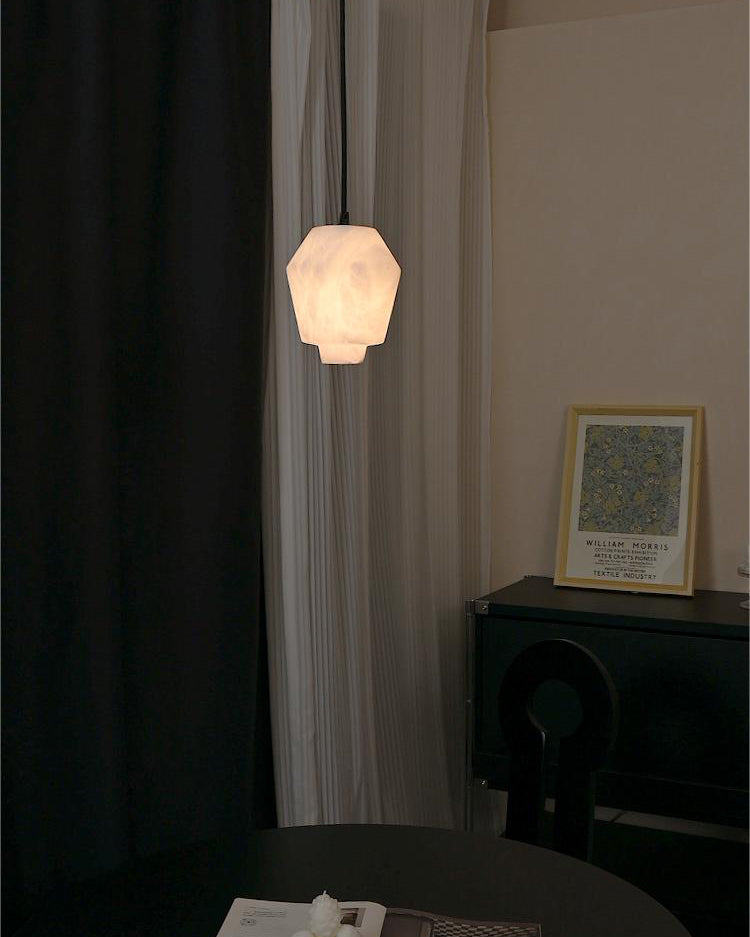 WOMO Alix Alabaster Pendant Light-WM2892