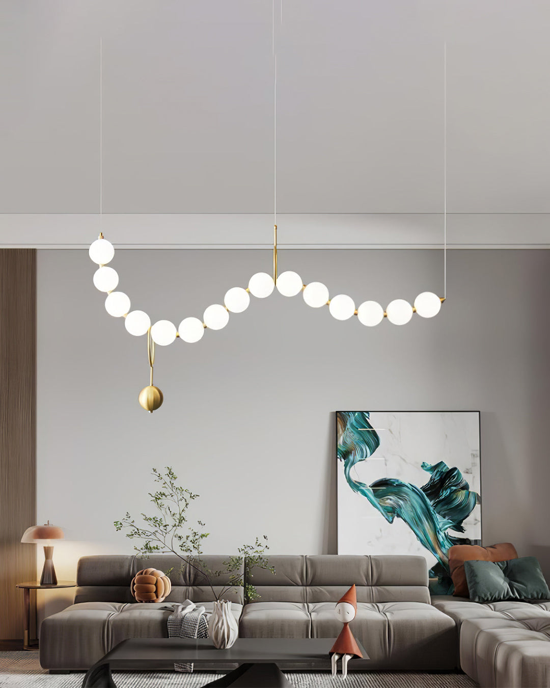 WOMO Wave Pearl Chandelier-WM2102a