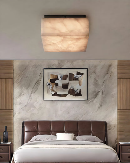 WOMO Alabaster Square Ceiling Light-WM1115