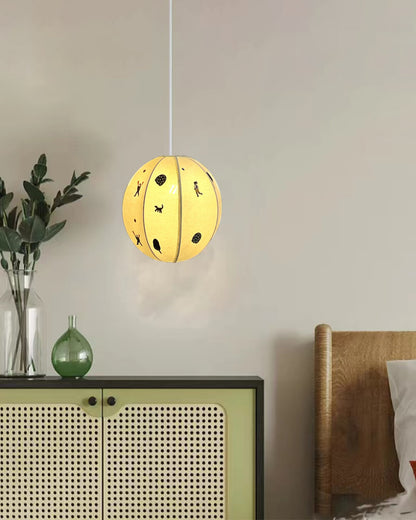 WOMO Fabric Globe Pendant Light-WM2945