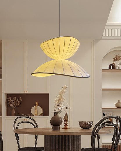 WOMO Unique Japandi Silk Pendant Light-WM2961