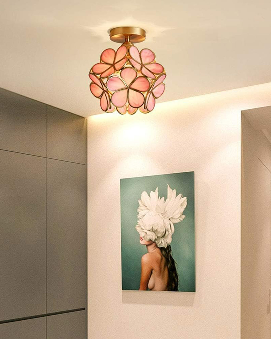 WOMO Tiffany Floral Ceiling Light-WM1128