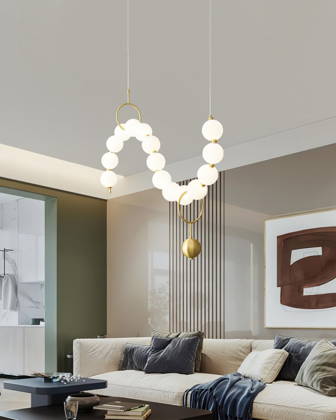 WOMO Pearl Wavy Chandelier-WM2102c