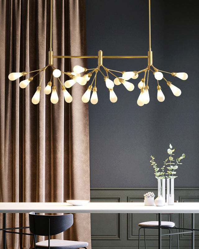 WOMO Firefly Gold Branch Linear Chandelier-WM2553