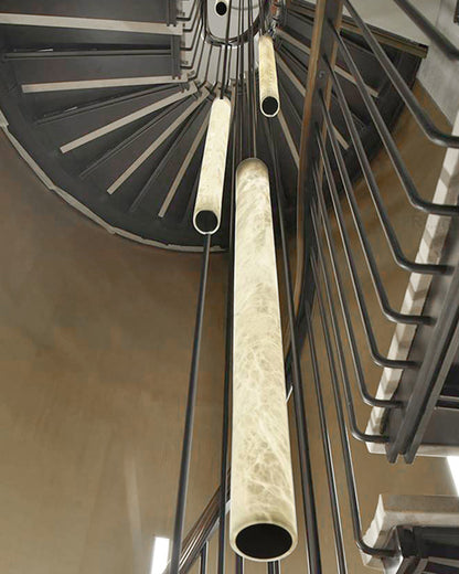 WOMO Alabaster Tube Staircase Chandelier-WM2881