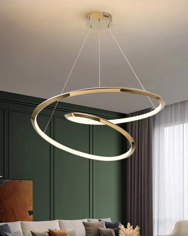 WOMO Gold Swirl Stainless Steel Chandelier-WM2708