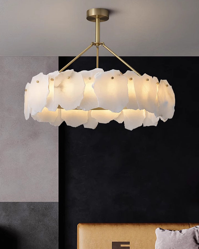 WOMO Alabaster Round Chandelier-WM2392a