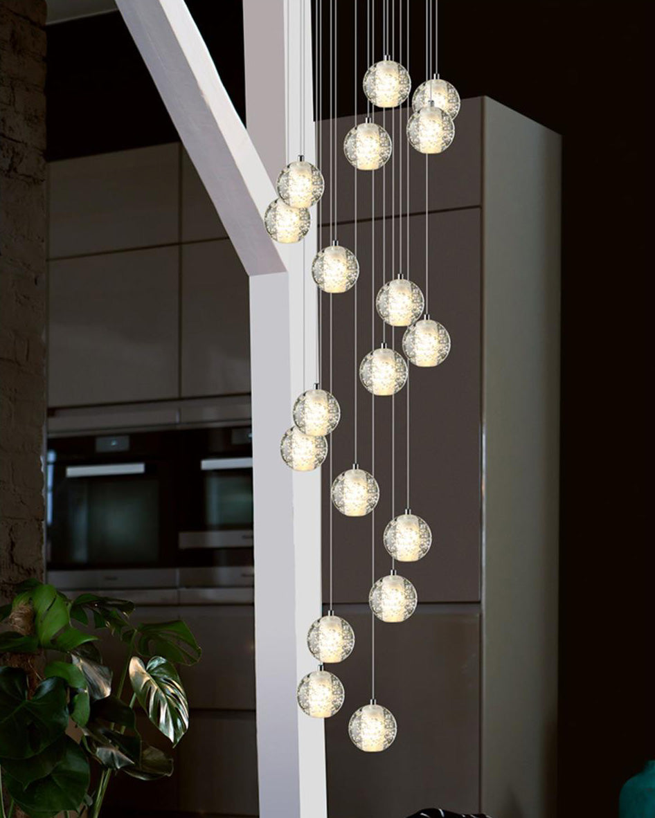 WOMO Glass Ball Rain Chandelier-WM2647