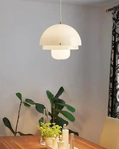 WOMO Milk Glass Dome Pendant Light-WM2786