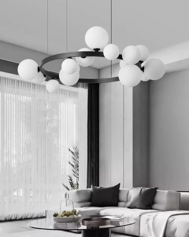 WOMO Circular Frosted Bubble Chandelier-WM2494