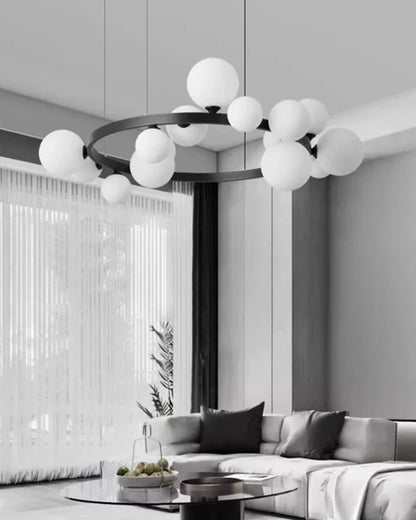 WOMO Circular Frosted Bubble Chandelier-WM2494