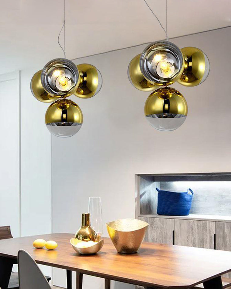 WOMO 4 Light Colorful Globe Chandelier-WM2687