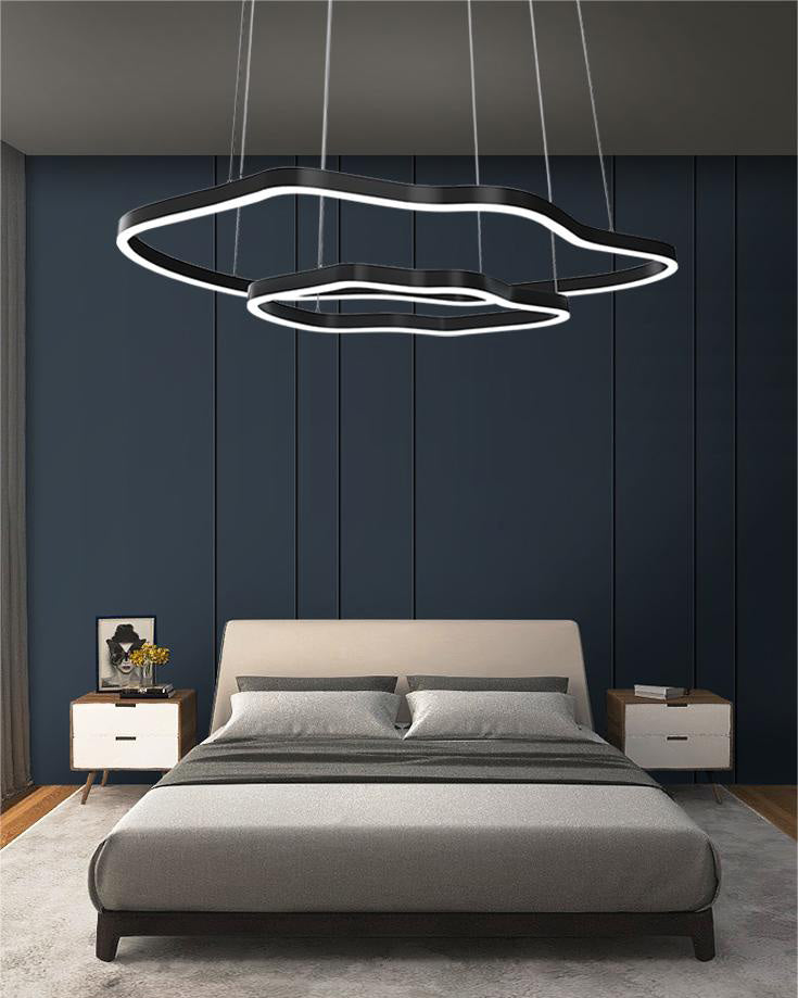 WOMO Oversized Tiered led Ring Chandelier-WM2599