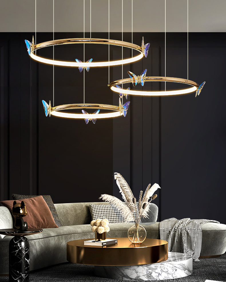 WOMO Butterfly Circular Crystal Chandelier-WM2801