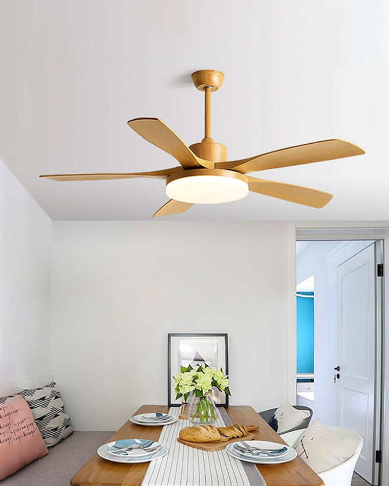 WOMO Scandi 5 Blade Ceiling Fan Lamp-WM5125