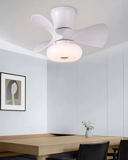 WOMO Small White Ceiling Fan Lamp-WM5094