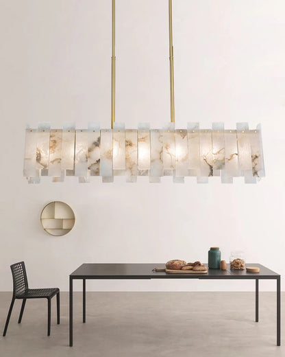 WOMO Rectangular Alabaster Chandelier-WM2856