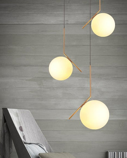 WOMO Frosted Glass Globe Pendant Light-WM2507