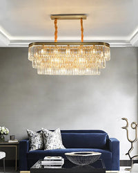 WOMO Tiered Oval Crystal Chandelier-WM2489