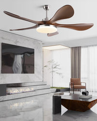 WOMO Mid Century Modern Ceiling Fan Lamp - WM5173