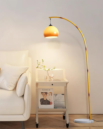 WOMO Hanging Bamboo Arc Floor Lamp-WM7133