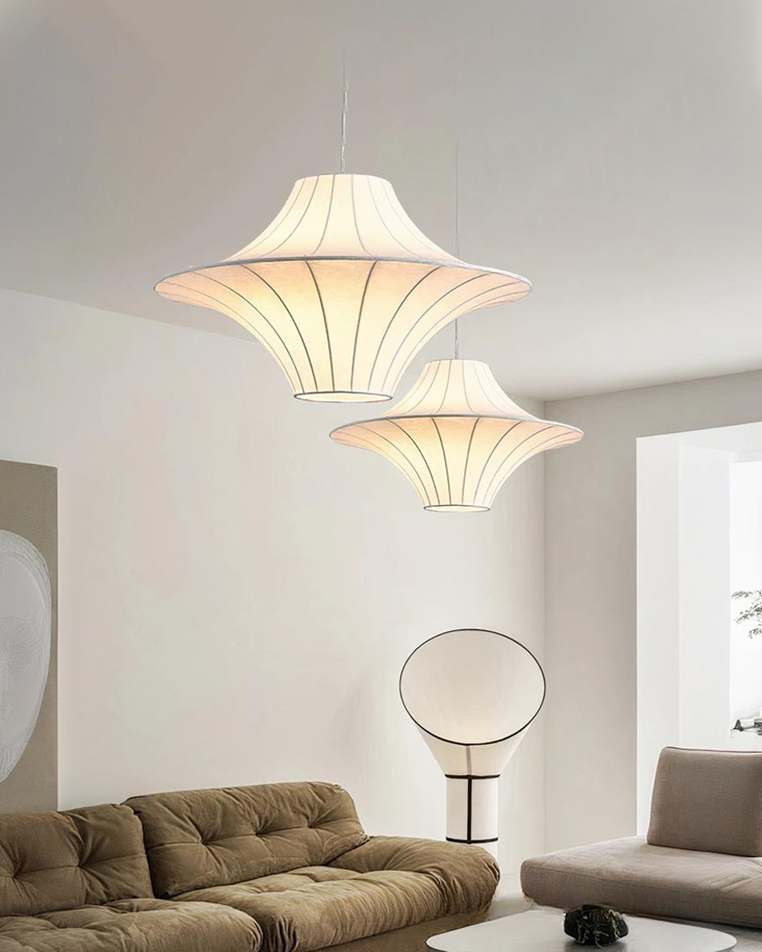 WOMO Flying Saucer Silk Pendant Light-WM2937