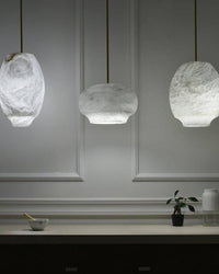 WOMO Camille Alabaster Pendant Light-WM2894