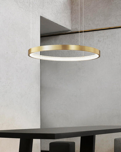 WOMO Circular Led Brass Chandelier-WM2357