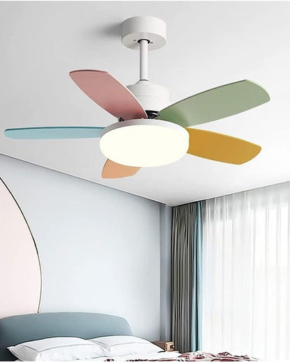 WOMO 5 Blade Scandi Ceiling Fan Lamp-WM5089