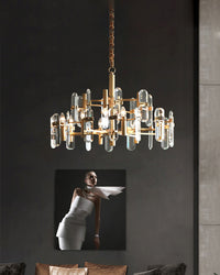 WOMO Black Candle Crystal Chandelier-WM2519