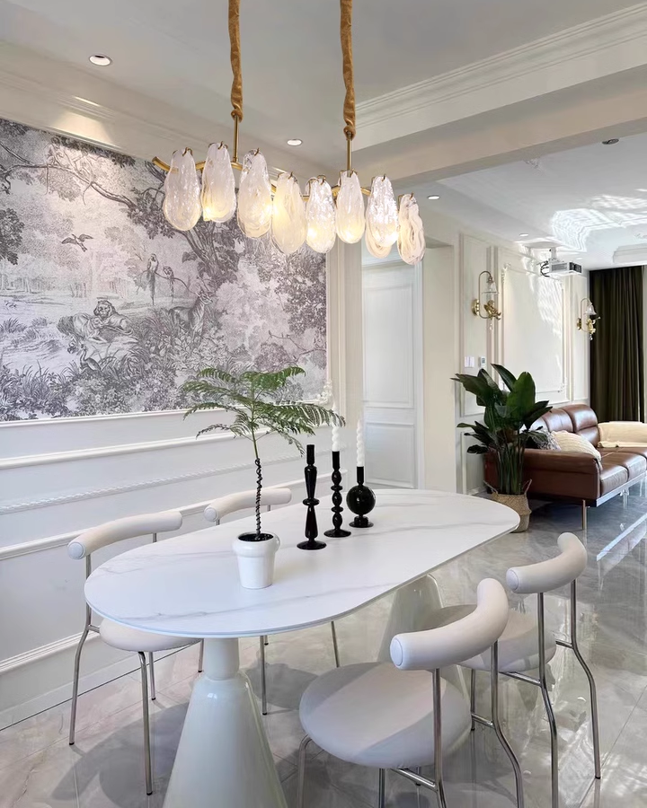 WOMO Cloud Glass Linear Chandelier-WM2358