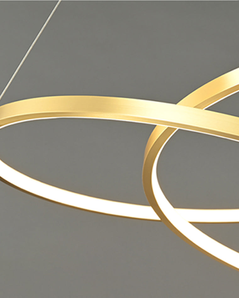 WOMO Swirl Led Brass Pendant Light-WM2354