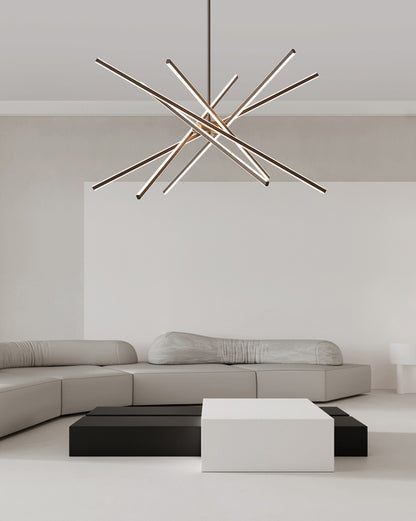 WOMO Brass Stick Led Chandelier-WM2330